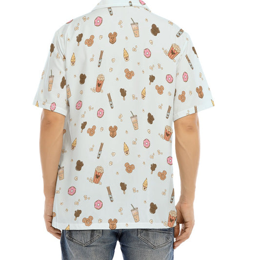 Minimal Snackcore - Men's Hawaiian Button Up Shirt