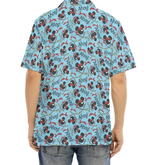 Pirate Mouse Ahoy! - Men's Hawaiian Button Up Shirt