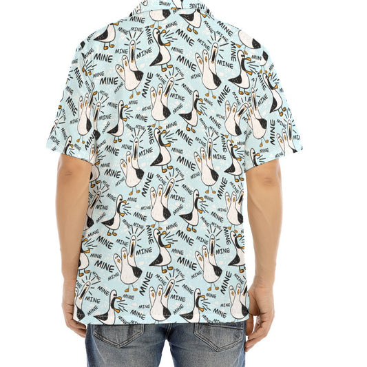 Mine Mine Mine Seagulls - Men's Hawaiian Button Up Shirt