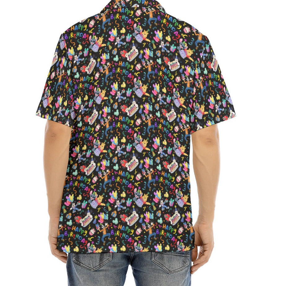 Happy Birthday Celebration - Men's Hawaiian Button Up Shirt