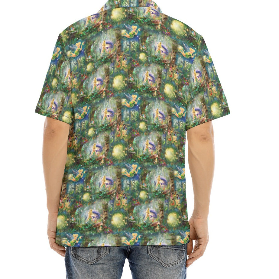 Pixie Fairy in Hollow - Men's Hawaiian Button Up Shirt