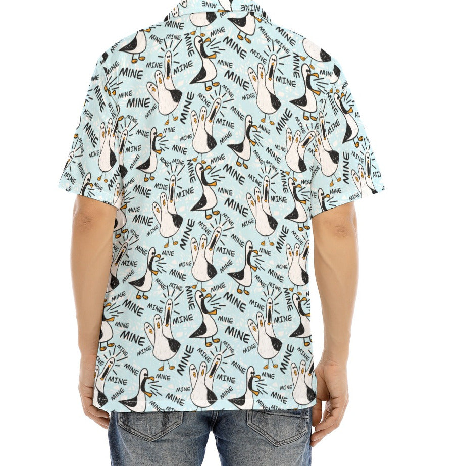 Mine Mine Mine Seagulls - Men's Hawaiian Button Up Shirt