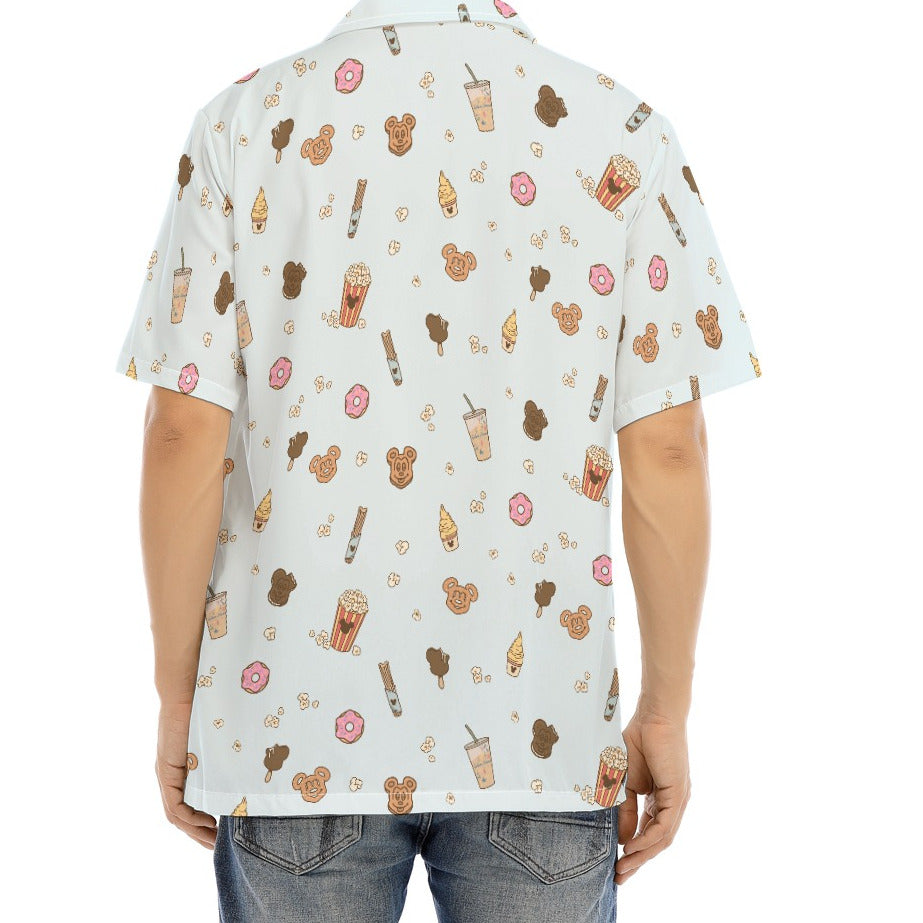 Minimal Snackcore - Men's Hawaiian Button Up Shirt