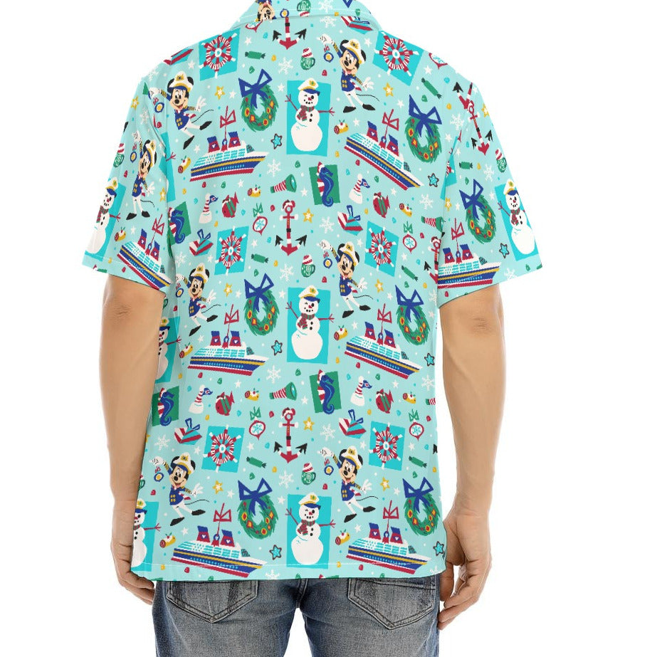 Mouse's Merry Cruise - Men's Hawaiian Button Up Shirt