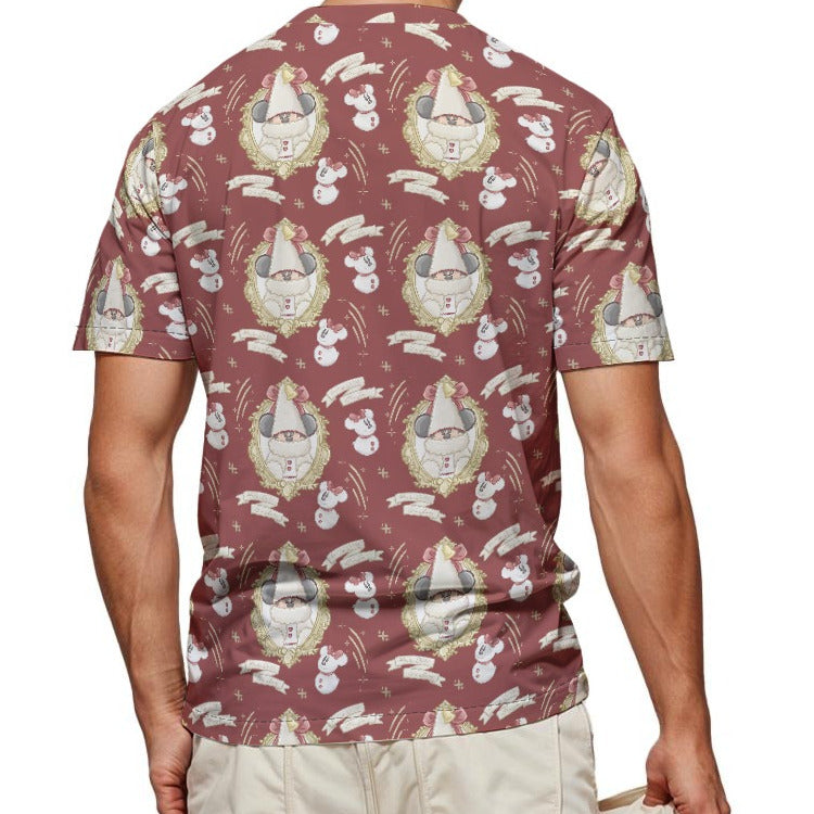Mouse and Bow Snow Gnomes - Men's Short Sleeve T-Shirt