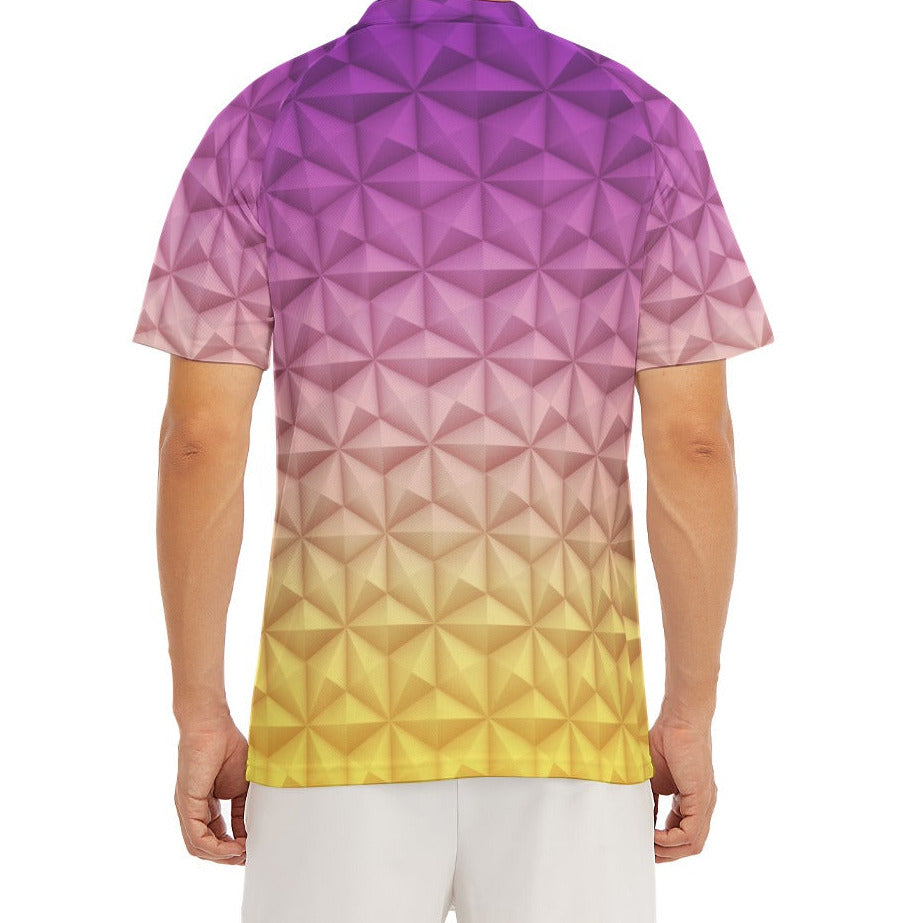 Geometric Spaceship Sphere - Men's Polo Shirt