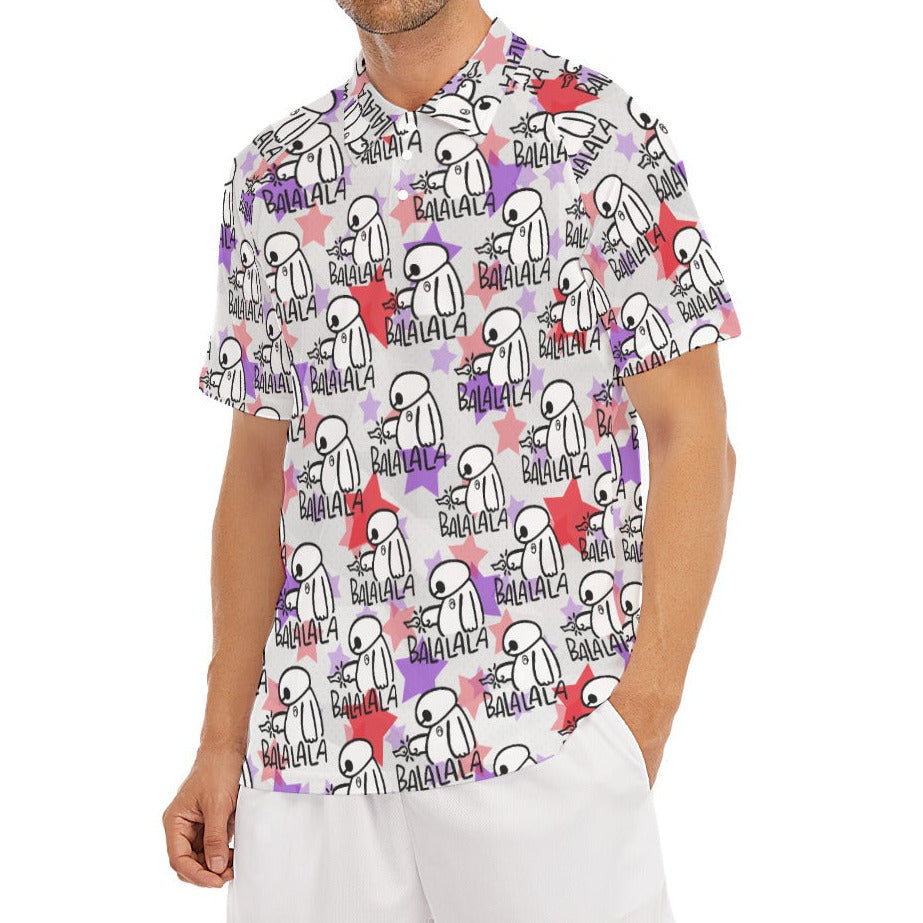 White Robot Balala - Men's Polo Shirt