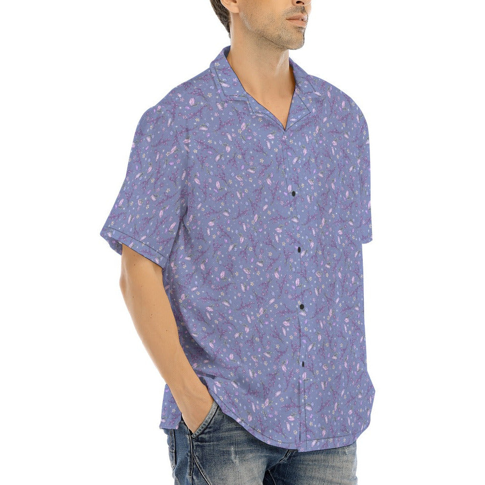 Lavender Vibes - Men's Hawaiian Button Up Shirt