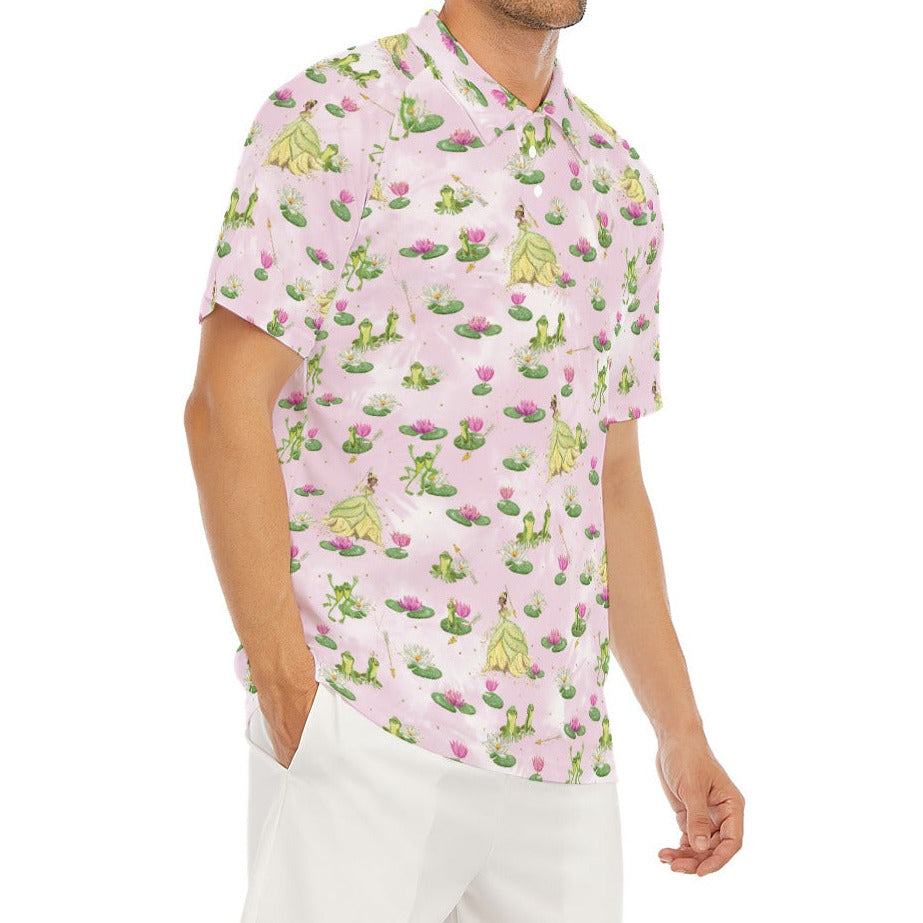 Watercolor Bayou Princess & Frog - Men's Polo Shirt