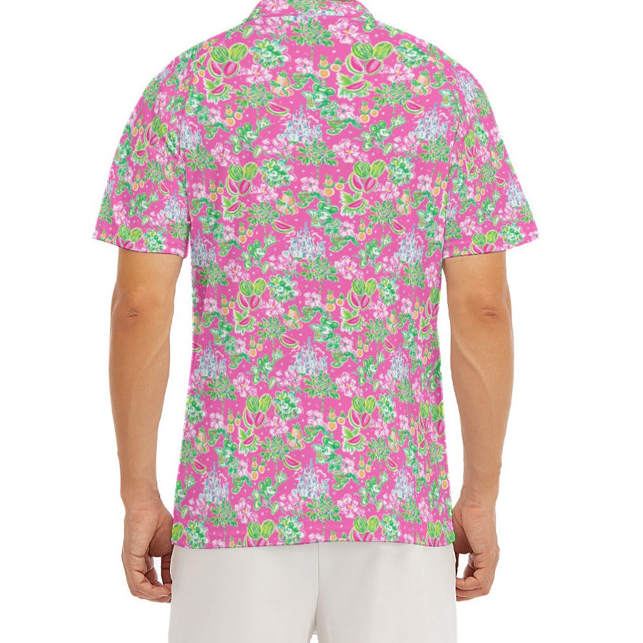 Bright Tropical Vibes - Watermelon Mouse Duo - Men's Polo Shirt