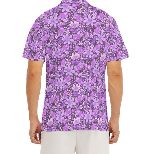Purple Crystal Moths - Men's Polo Shirt