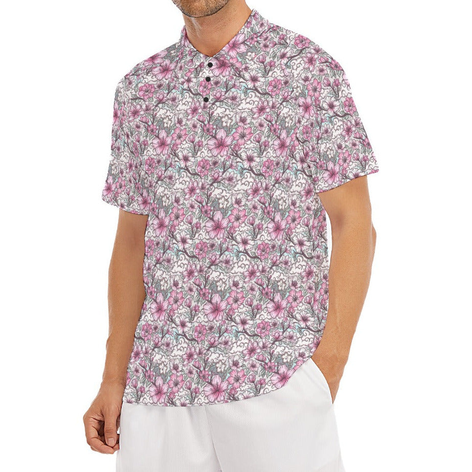 Fairytale Florals – Blossoms of Honor - Men's Polo Shirt