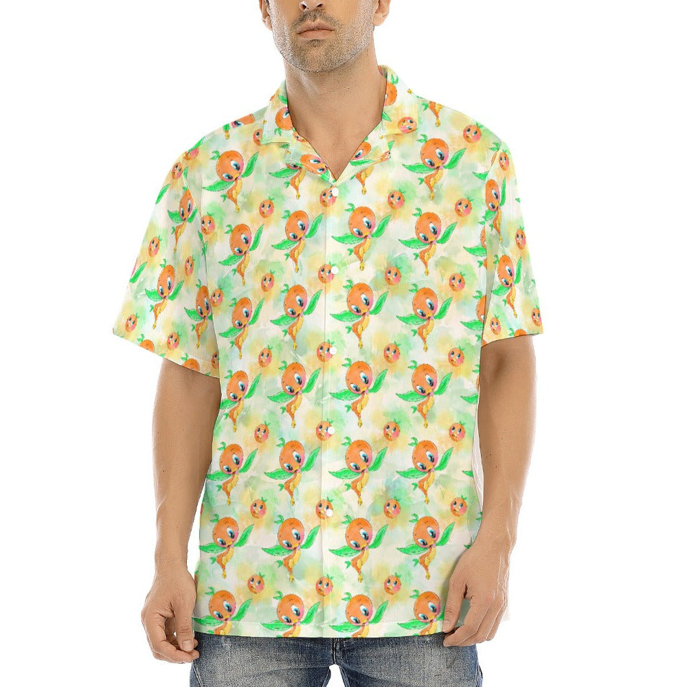Sunny Citrus Thoughts - Men's Hawaiian Button Up Shirt