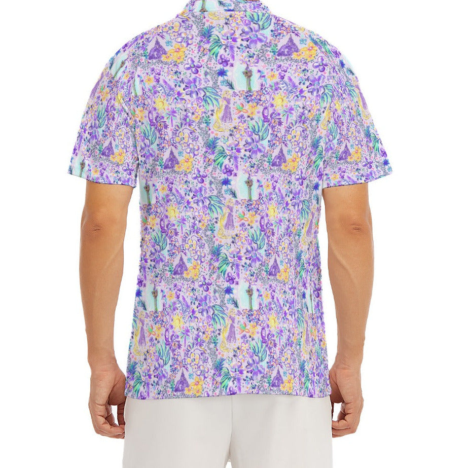 Bright Tropical Princess - Tower Light Festival - Men's Polo Shirt