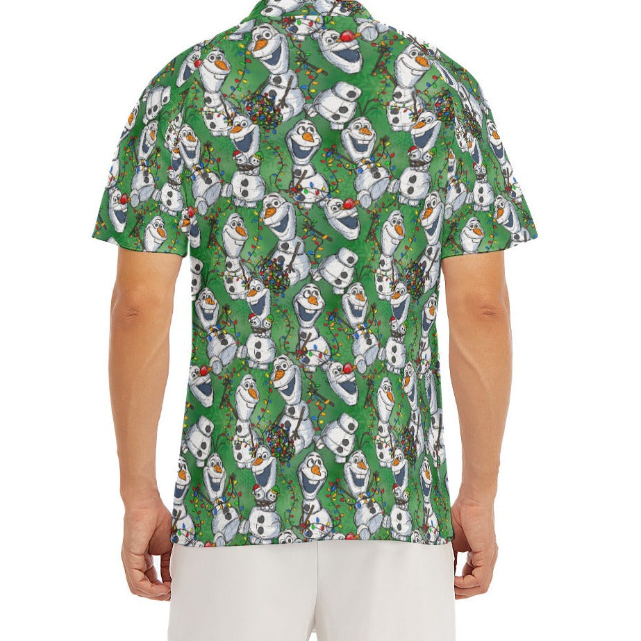 Sketched Snowman Christmas - Men's Polo Shirt