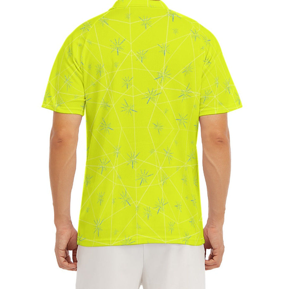 Joyful Blue & Yellow Florals - Men's Polo Shirt
