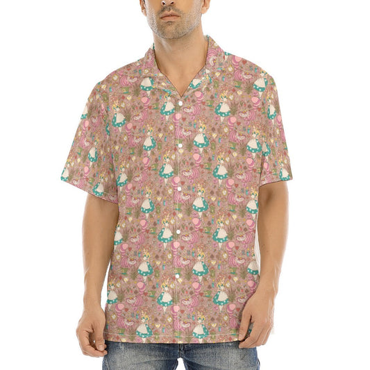 Whimsical Wonderland Cottagecore - Men's Hawaiian Button Up Shirt