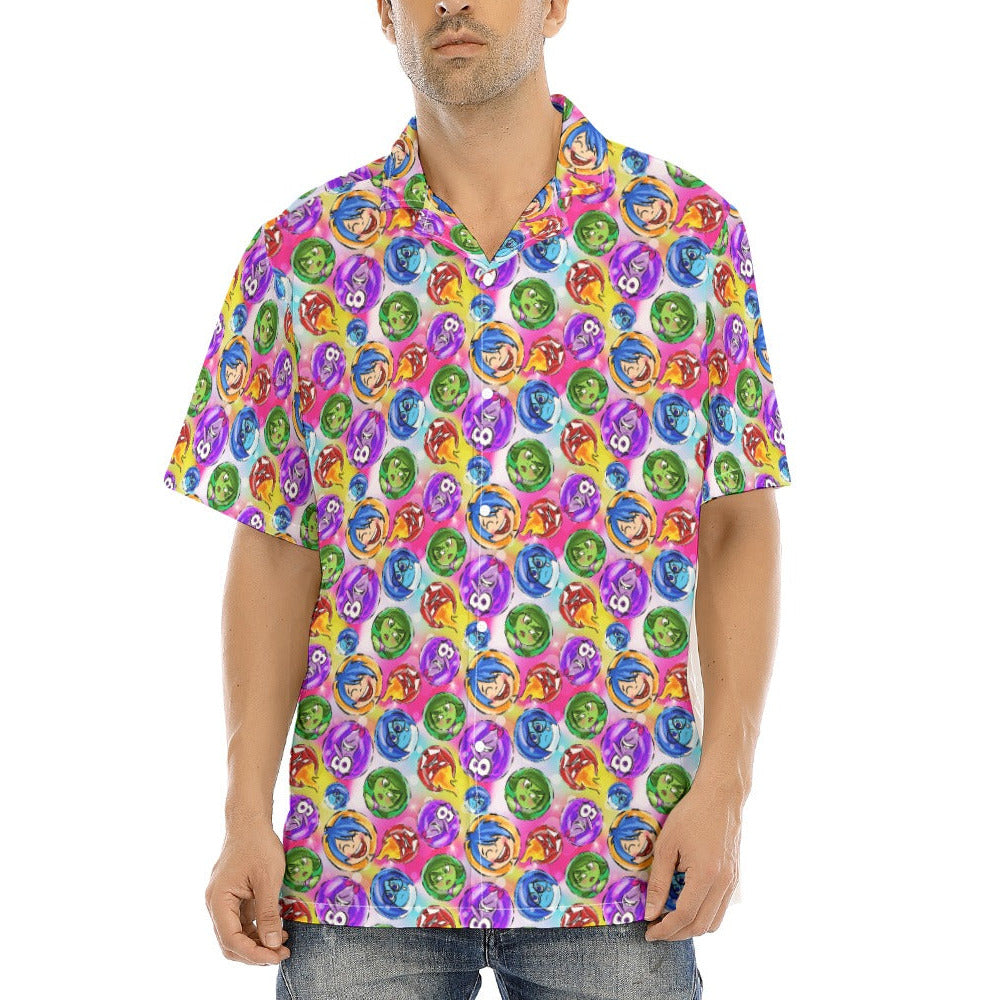 Inside Out Emotions - Men's Hawaiian Button Up Shirt