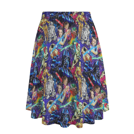 Galaxy Saga - Women's Pocket Midi Skirt