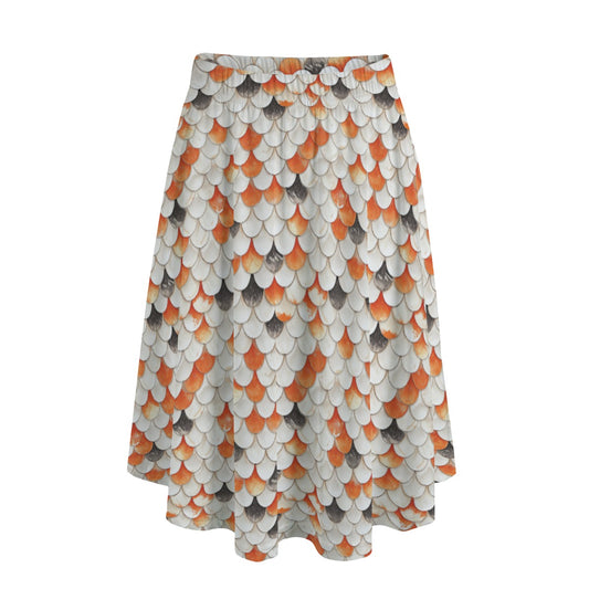 Animal Print - Koi Fish - Women's Pocket Midi Skirt