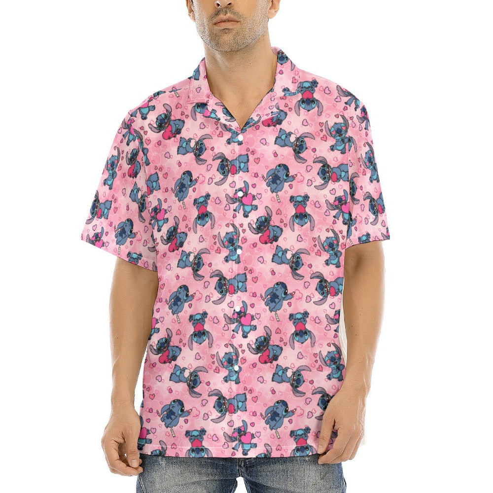 Valentine’s Mischief - Men's Hawaiian Button Up Shirt