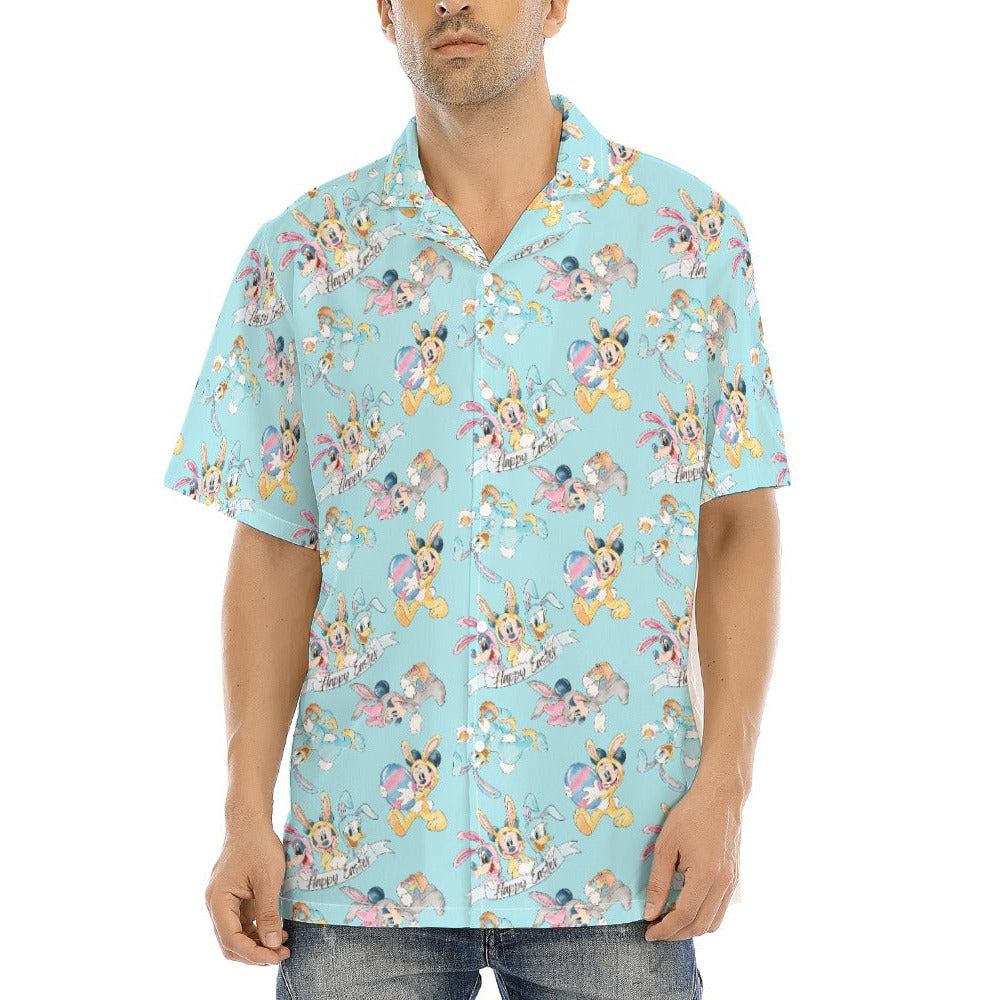 Spring Bunny Costume Crew - Men's Hawaiian Button Up Shirt