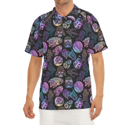 Watercolor Galactic Mandalas - Men's Polo Shirt