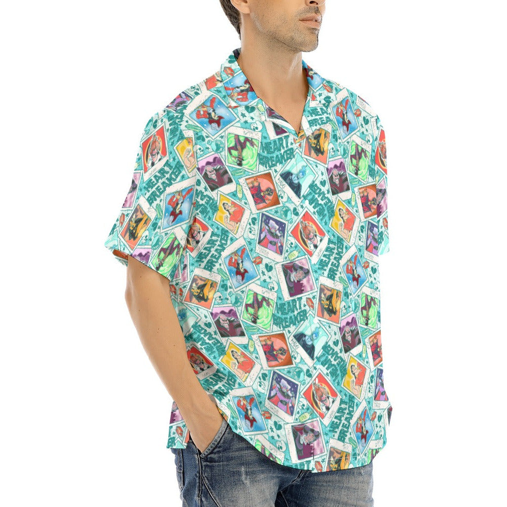 Heartbreaker Villaintine - Men's Hawaiian Button Up Shirt