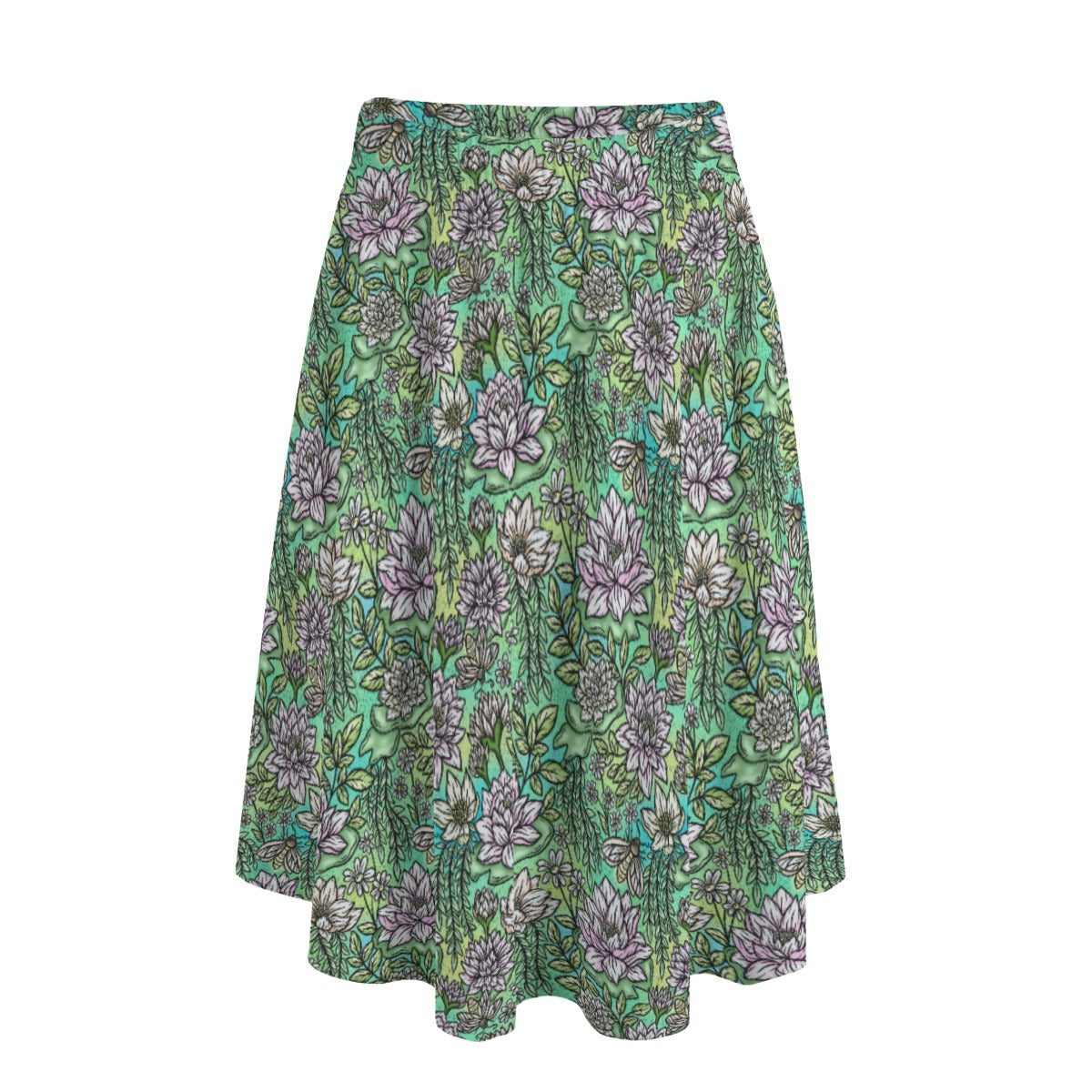 Fairytale Florals – Bayou Blooms - Women's Pocket Midi Skirt
