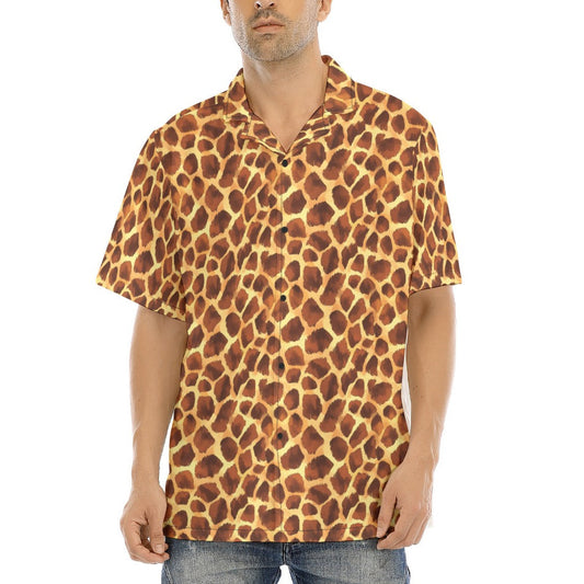 Animal Print - Giraffe - Men's Hawaiian Button Up Shirt