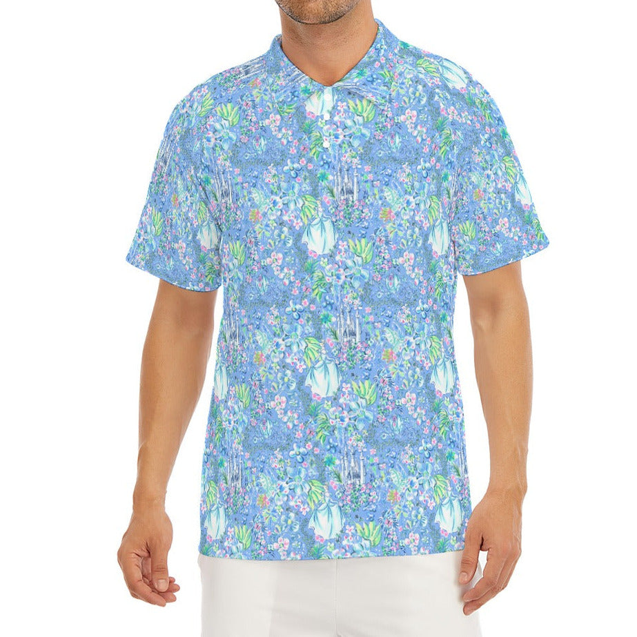 Bright Tropical Princess - Royal Beach Day - Men's Polo Shirt