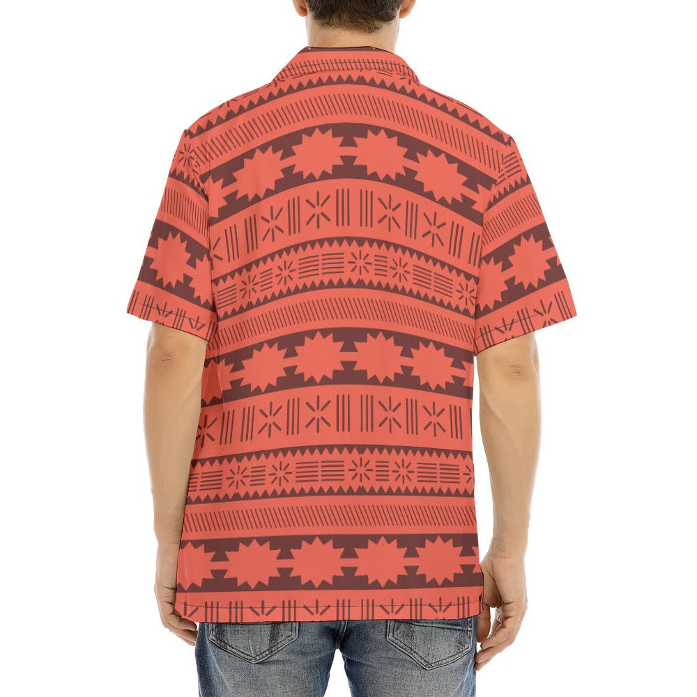 Island Tribal Patterns - Men's Hawaiian Button Up Shirt