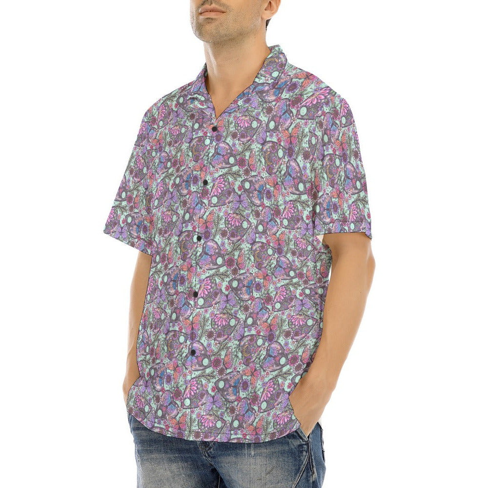 Butterfly Planchettes - Men's Hawaiian Button Up Shirt