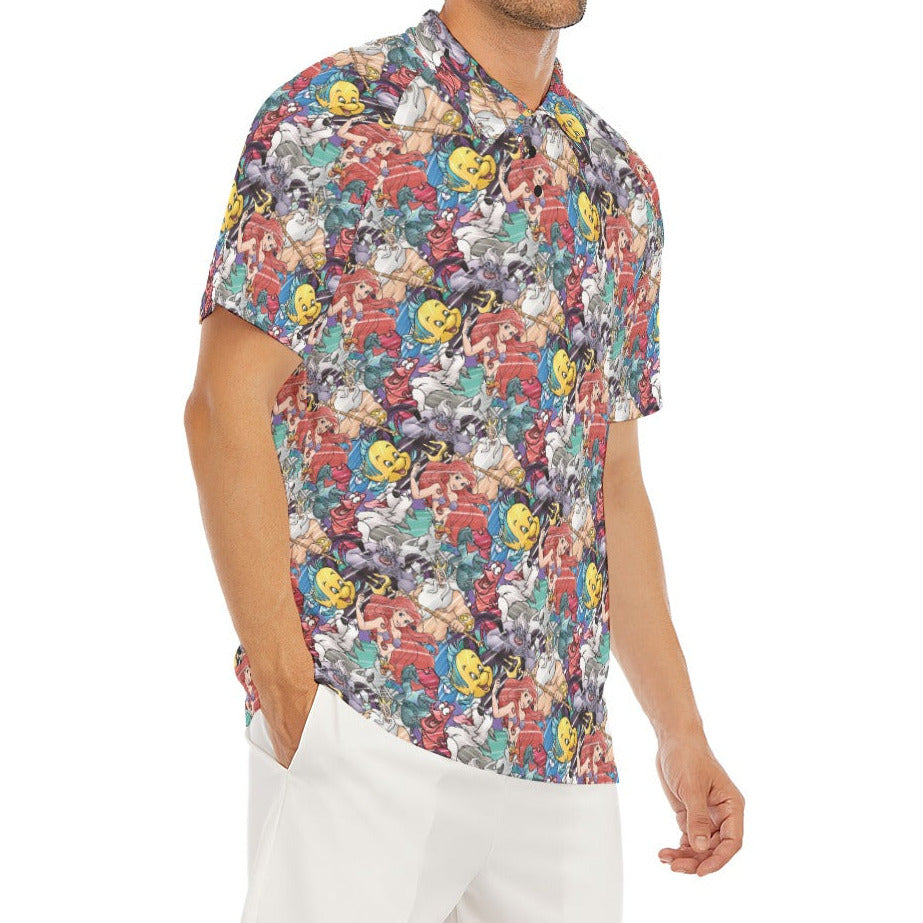 Undersea Crew Sketch - Men's Polo Shirt