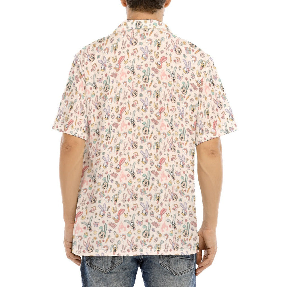 Springtime Friends Celebration - Men's Hawaiian Button Up Shirt