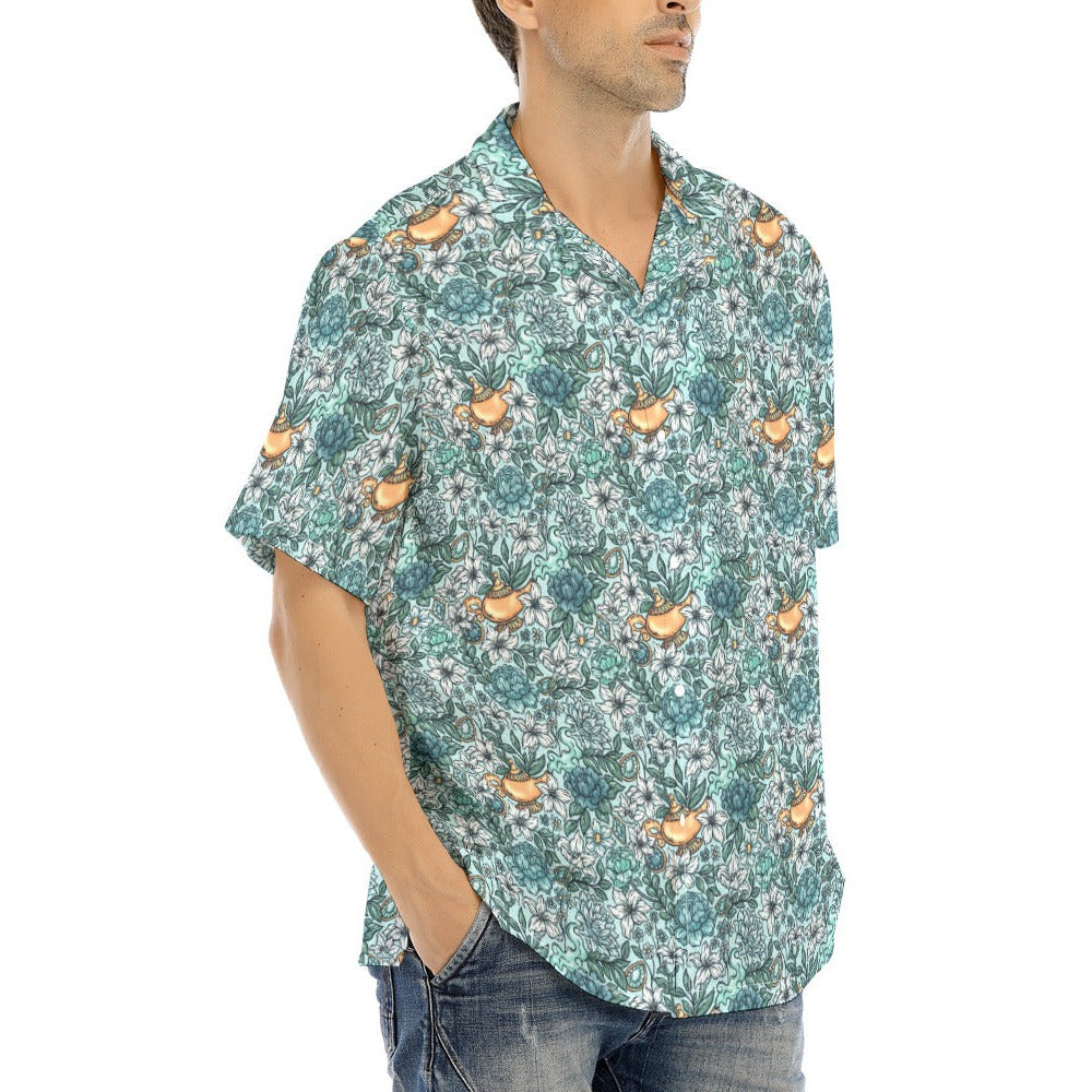 Fairytale Florals - Arabian Princess - Men's Hawaiian Button Up Shirt