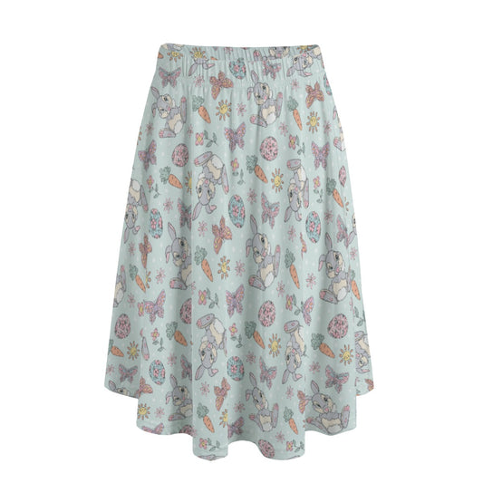 Springtime Bunny Cheer - Women's Pocket Midi Skirt