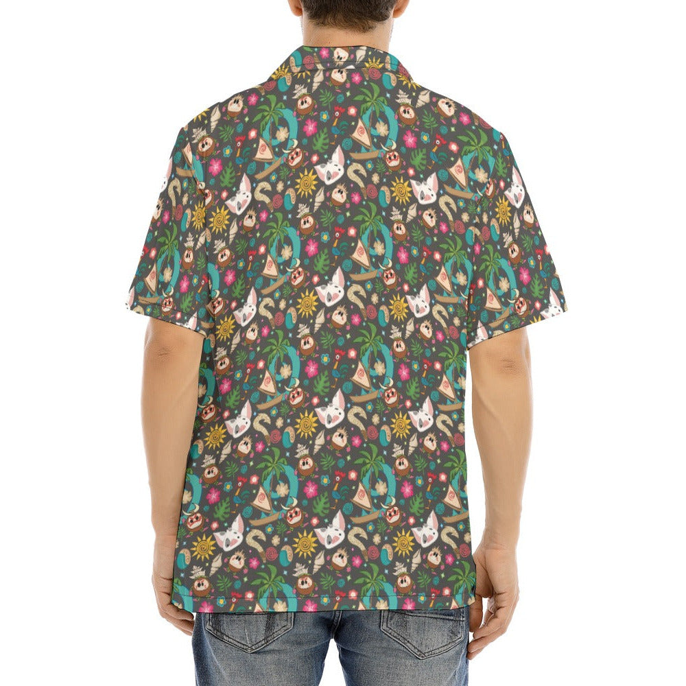 Polynesian Princess Icons - Men's Hawaiian Button Up Shirt