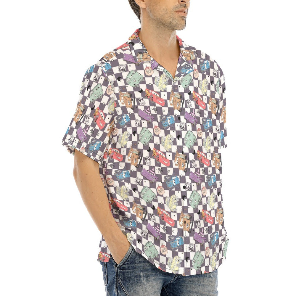 Halloween Racing Crew - Men's Hawaiian Button Up Shirt