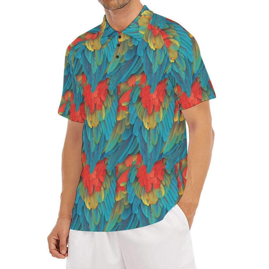 Animal Print - Macaw Parrot - Men's Polo Shirt