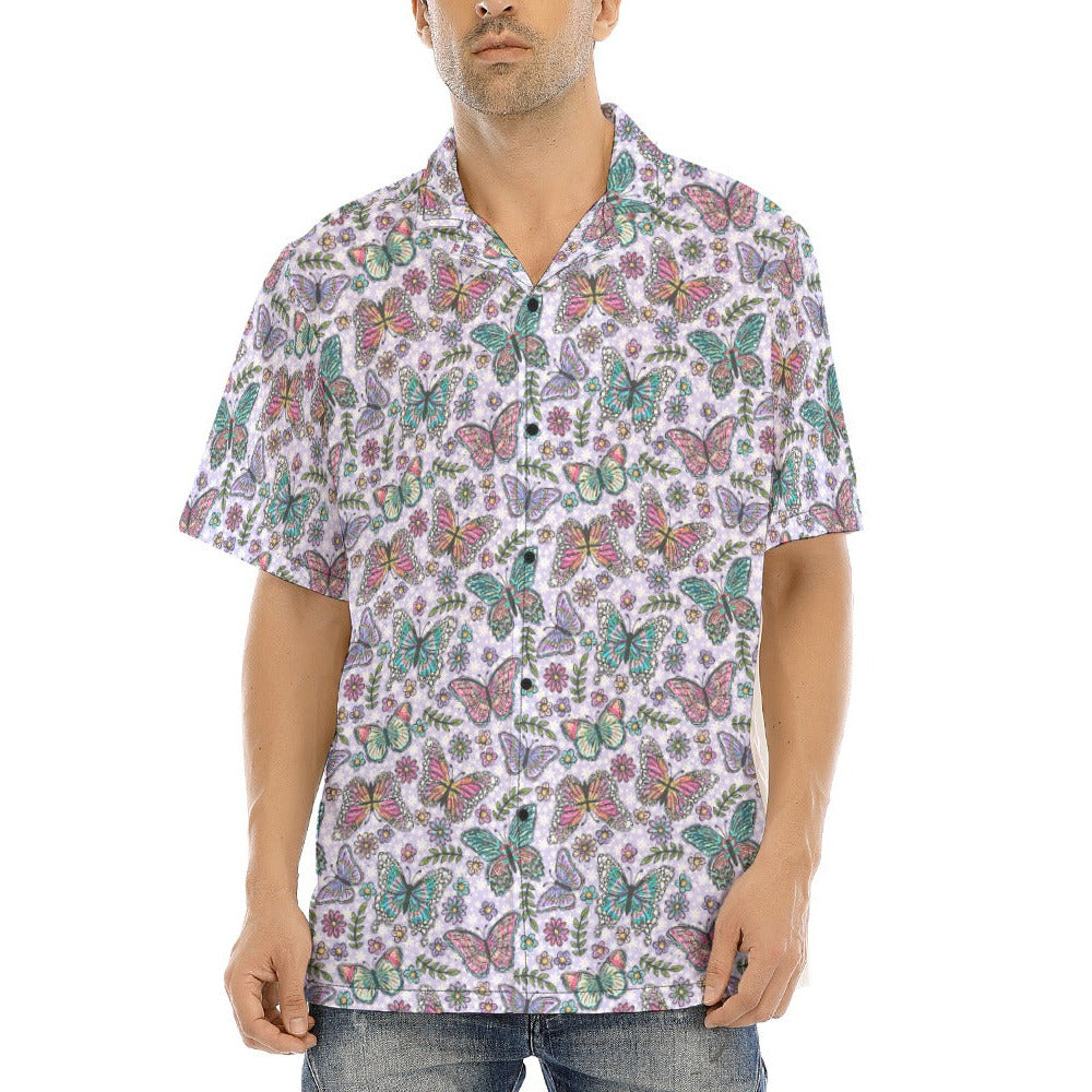 Butterfly Magic - Men's Hawaiian Button Up Shirt