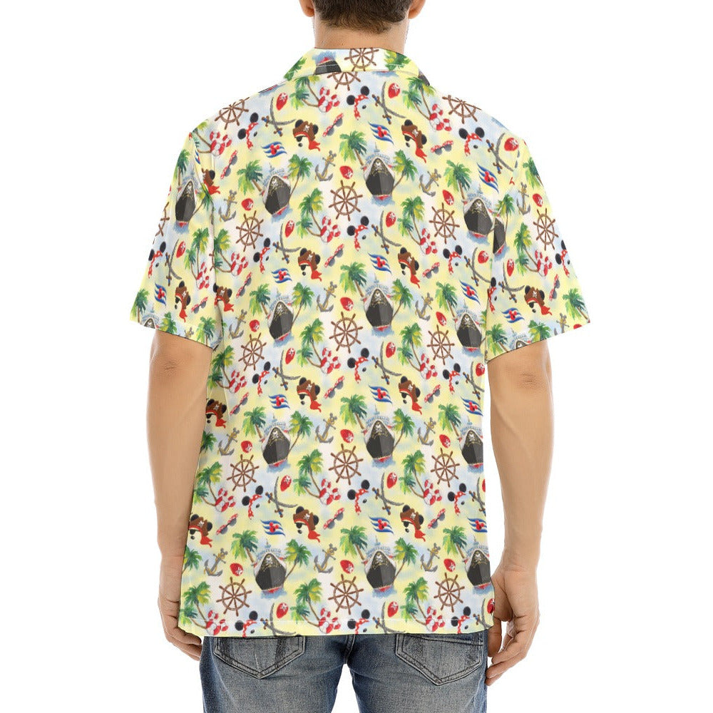 Pirate Night Cruise - Men's Hawaiian Button Up Shirt