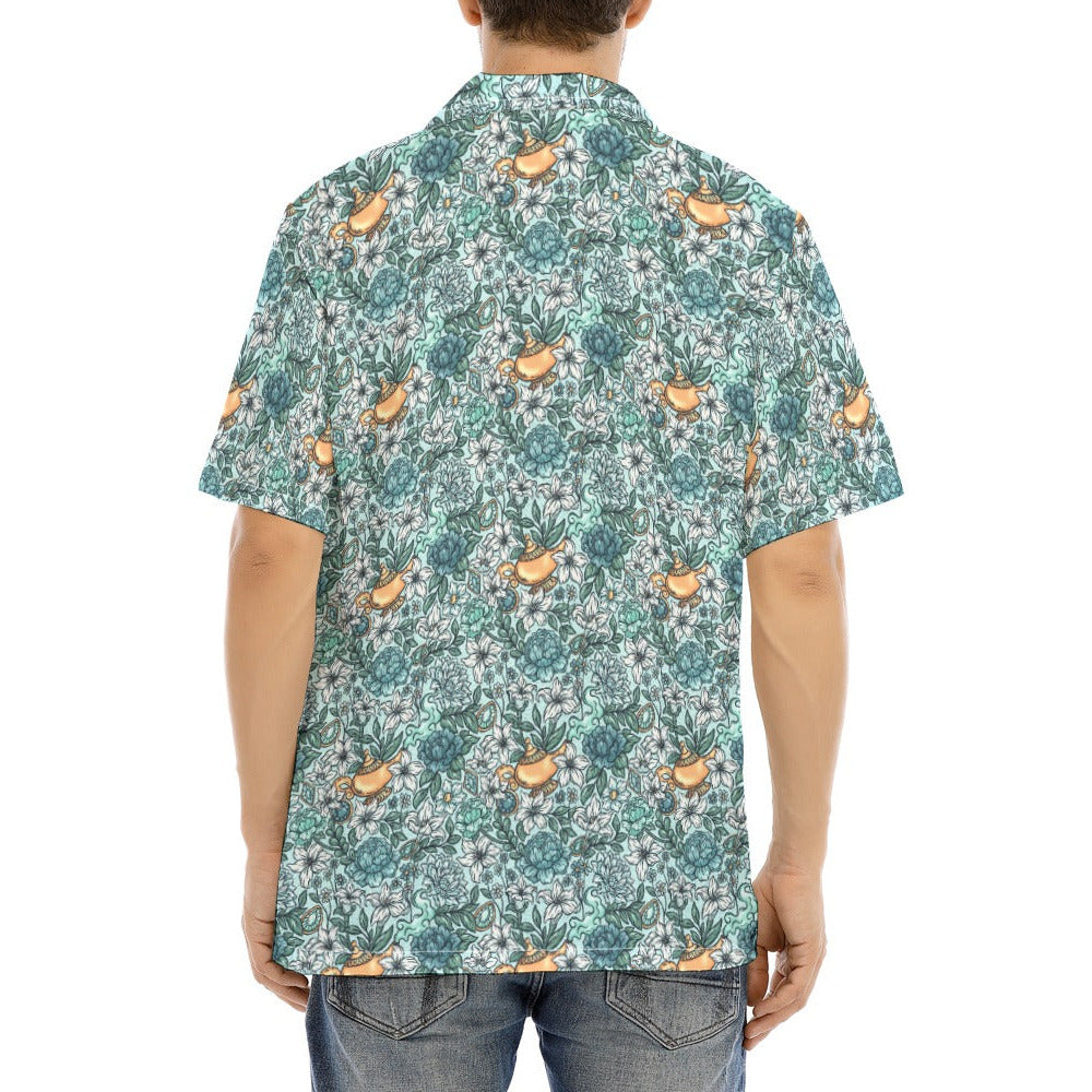 Fairytale Florals - Arabian Princess - Men's Hawaiian Button Up Shirt