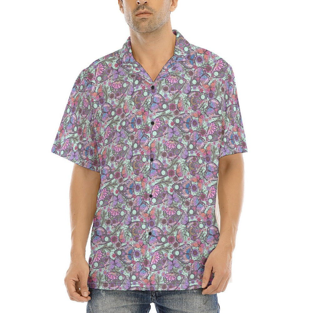 Butterfly Planchettes - Men's Hawaiian Button Up Shirt