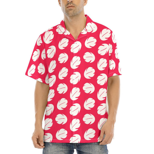 Island Leaf Print - Men's Hawaiian Button Up Shirt