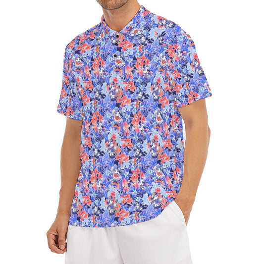 Navy Blooms Cruise - Men's Polo Shirt