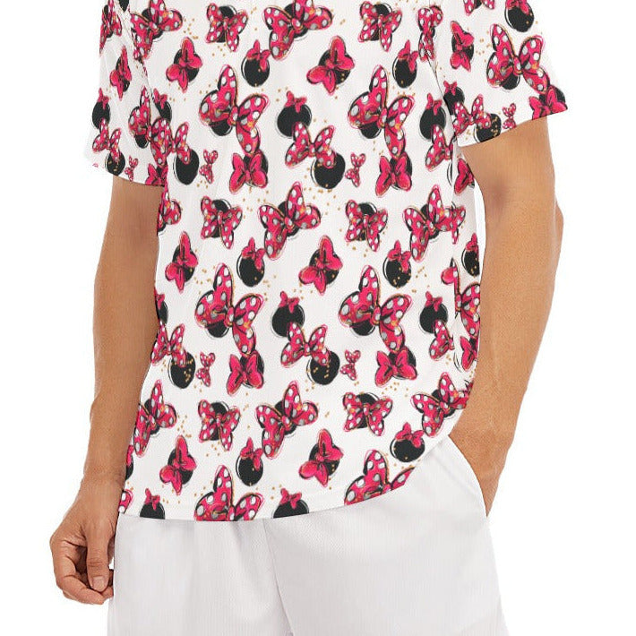 Polka Dot Bows & Mouse Ears - Men's Polo Shirt