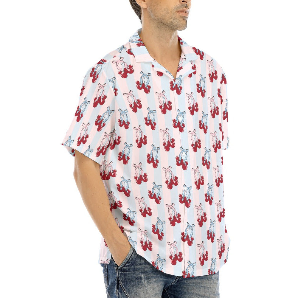 Cherry Ear Bows - Men's Hawaiian Button Up Shirt