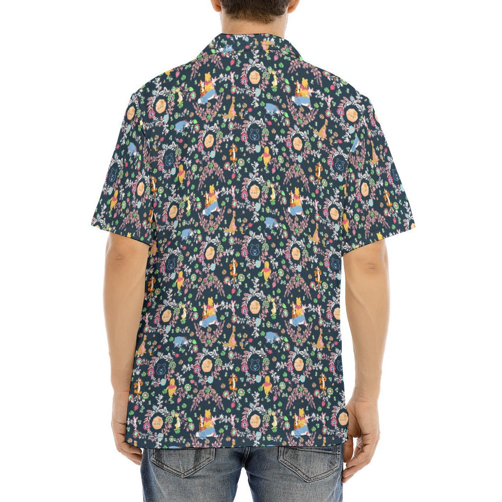 Garden Whimsy - Hundred Acre Blooms - Men's Hawaiian Button Up Shirt
