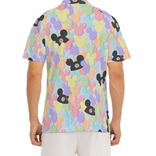 Pastel Mouse Ear Balloons - Men's Polo Shirt